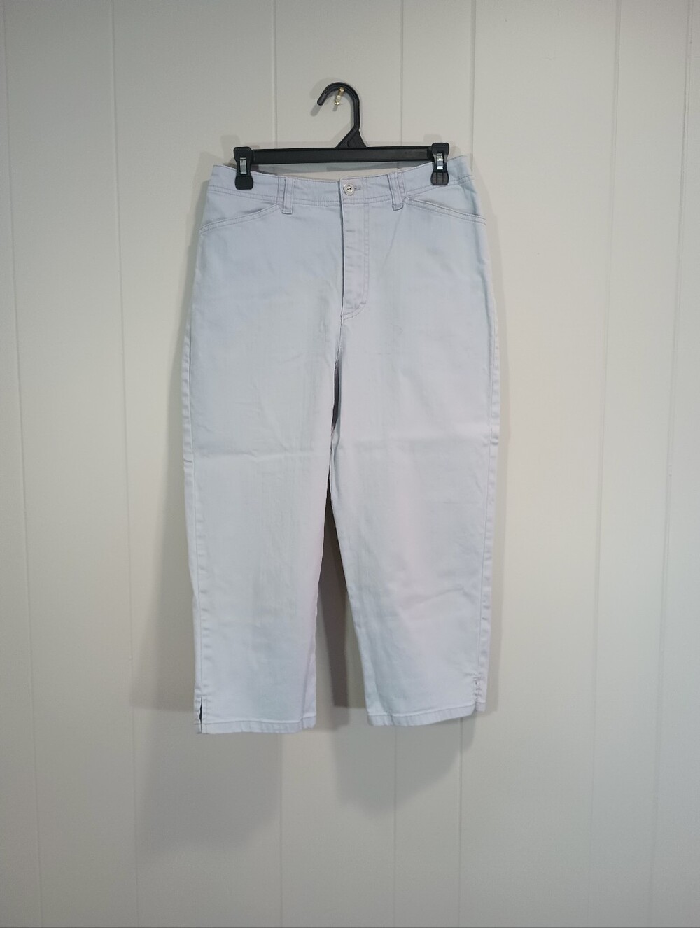 Gloria Vanderbilt 98% Cotton White Cropped Ankle Jeans Straight Leg